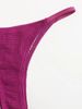 Waffle Textured Thin Strap Bikini Set Women Solid Triangle Two Piece Swimsuit Minimal Cheeky High Cut Bathing Suit Summer Beach Swimwear_ecoleips.com