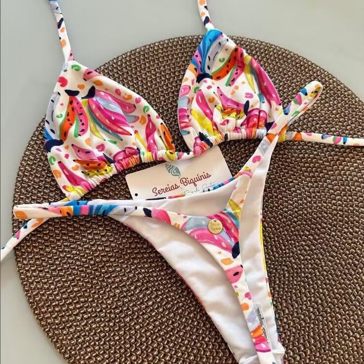 Women's Clothing Sexy Bikini Swimsuit Beachwear With Special Fabric Print Summer Vacation Polyester_ecoleips.com