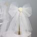Large Bow Shawl with Detachable Shoulder Embellishment Long Sleeves French Style Versatile Accessory for Wedding Dresses And Gowns_ecoleips.com