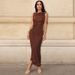 Women's Clothing Metallic Embellished Bodycon Dress – Sleeveless & Pleated For Evening Glam_ecoleips.com