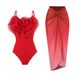 Women’s Clothing Backless Sexy New One Piece Swimsuit Women's Mesh Beach Skirt Swimsuit Suit_ecoleips.com