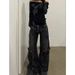 Y2k Dark American Retro Jeans With Deconstruction Design, Street Hip Hop Wide Leg Pants, Loose Trousers_ecoleips.com