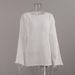 Hollow Knitted Sweater 2025 Autumn And Winter New Women's Perspective Thin Large Round Neck Horn Sleeve Knitted T-shirt_ecoleips.com