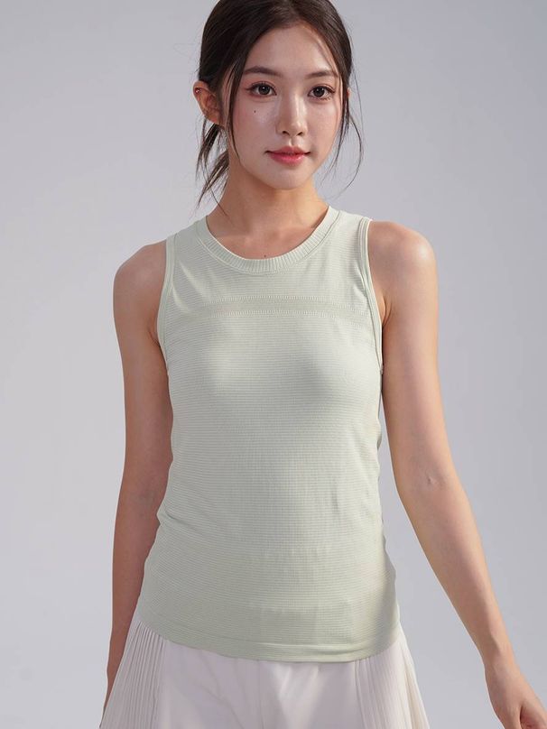 K Thin Quick Drying Yoga Suit, Vest Style Elastic Slimming, Running Training, Outdoor Sleeveless Sports Top_ecoleips.com