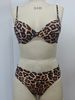 Women's Sexy Leopard Print Padded Wire-Free Bikini Swimsuit Set American Style Two-Piece Three-Piece Clothing_ecoleips.com