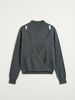 Women Lightweight Breathable Thin Knit Sweater, Mock Neck Cut Out Shoulder Fake Two Piece Wrap Cross Long Sleeve Casual Knitted Top_ecoleips.com