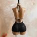 Women's Floral Lace Jumpsuit Deep V Neck Sexy Halter Neck Holiday Party Clothing European American Style_ecoleips.com