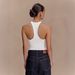 Y2K Women's Sexy Metallic Decor Hollow Out Halter Neck Tank Top Trendy Pure Desire Style Niche Camisole_ecoleips.com