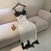 Women's Polka Dot Spaghetti Strap Maxi Dress Black Lace Trim V Neck High Slit Summer Vacation Style Dress_ecoleips.com
