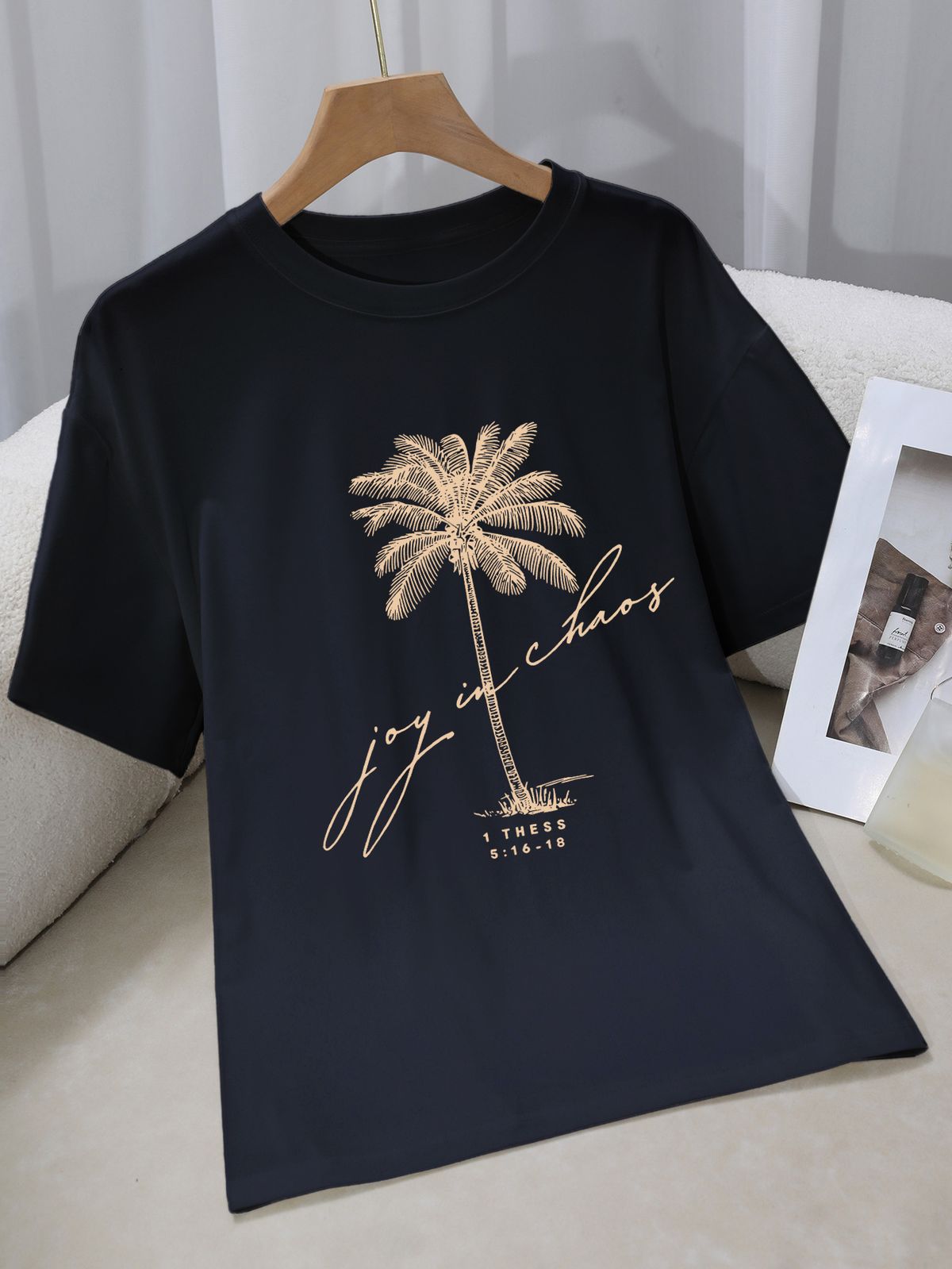 Women's Casual Round Neck Short Sleeve T-Shirt Multi-Color American Style Simple Fashionable Sports Top Solid Loose Printed_ecoleips.com