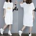 Sweet Simple Cute Rabbit Print Comfortable Pregnant Women Short-sleeved Dress_ecoleips.com