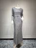 sequined tassel slim dress dress Muslim clothing_ecoleips.com