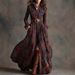 Plus Size Women's French Retro Plaid Slimming Dress With Free Belt Irregular New Arrival From_ecoleips.com