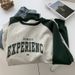 European American Style Crew Neck Sweatshirt For Women, New Spring And Autumn Model, Loose Fit, Slimming, Color-blocking_ecoleips.com