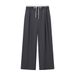 Women's Fashion Wide-Leg Pants – Stylish Double-Waist Trousers For Casual & Office Wear (Blue, Brown, Black, Beige, Gray, Cream Stripe)_ecoleips.com