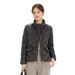 New Simple Women's 90-fleece Women's Clothing Stand-up Collar Glue-pressed Solid Color Down Jacket Short Large-size Jacket_ecoleips.com