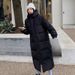 Winter Long Puffer Coat For Women – Knee-Length Quilted Jacket, Thickened Oversized Hooded Parka, Elegant & Warm Casual Outerwear_ecoleips.com