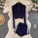 Women's Colorblock Sportswear Set Cropped Zip-Up Jacket High-Waisted Shorts Athleisure Retro Stripe Breathable Fabric Unisex Fit_ecoleips.com