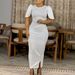 Elegant High-Waist Evening Gown – Stretch Polyester Formal Dress With Flattering Bodycon Silhouette (S-XXXL, Red/White, African & Western)_ecoleips.com