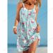 Floral Flamingo 3d Print Spaghetti Strap Dress Beach Sleeveless Elegant Midi Dress Bohemian Dress Women Fashion Summer Dress New_ecoleips.com