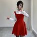 Women's ClothingCasual Square Neckline Solid Color Sleeveless Mini Dress European And American Solid Color Corset Women's Dress Cross Border Hot Sale_ecoleips.com