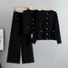 Women's Clothing Leg Pants Sweater Vest Three Piece Suit Women's Spring And Autumn New Vest Knitted Cardigan Suit_ecoleips.com