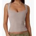 Women's Sleeveless Square Neck Crop Top - Stretchy Ribbed Tank Tops For Women, Casual Summer Layering Piece, Streetwear Fashion Basic_ecoleips.com