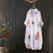 Women's Long-Sleeved Printed Chiffon Sun-Protective Shirt With Summer-Friendly Loose Fit, Versatile Cardigan Style, Perf_ecoleips.com