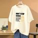 Women's Summer Short Sleeve T-Shirt Loose Mid-Length plus Size Top Fashionable Versatile New Style_ecoleips.com