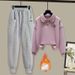 Korean Style Women's Polo Collar Top & Relaxed Harem Pants Set - Casual Loungewear With Boho Flair_ecoleips.com