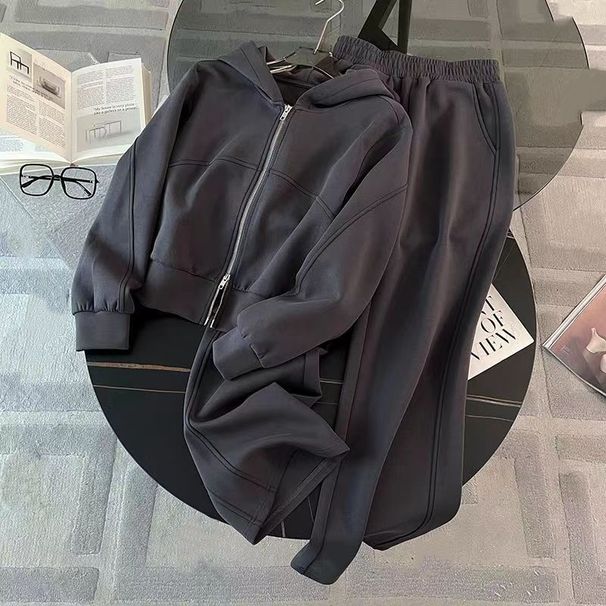 Trendy Casual Sportswear Set | Hooded Sweatshirt & Wide-Leg Pants | Comfortable & Stylish Outfit For Women_ecoleips.com