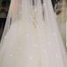 Cathedral Veil With Scalloped Edge – Shimmering Single-Layer Tulle Bridal Face Cover For Wedding Ceremonies (White, 75cm-350cm Length, U-Shape)_ecoleips.com