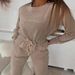 Women's Plus Size Hoodie & Straight Leg Pants Set – Casual Pullover Sweatshirt With Drawstring & Comfortable Lounge Pants (0XL-5XL, Beige & More)_ecoleips.com