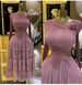 Elegant Floral Mesh Layered Dress – Slimming V-Neck Chiffon Maxi Dress With Ruffle Hem (One Size, Tea Green/Khaki/Navy/Pink)_ecoleips.com