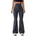 European And American Spring And Autumn Micro-pull Yoga Pants Women's High Waist Hip Lift Sports Wide-leg Pants Leopard Print Fitness Yoga Bell Pants_ecoleips.com