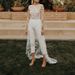 Women's Clothing Perspective Long Sleeve Lace Jumpsuit Windbreaker Two New_ecoleips.com