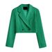 Spring Summer Autumn New Small Jacket For Women Slim Fit Petite Long Sleeve Short Blazer Student Trendy_ecoleips.com
