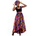 Spring New Women's Clothing Printed Long Skirt, Headscarf Set, Cross-border E-commerce Supply And Delivery Wy10072_ecoleips.com