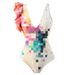 "Elegant Printed One-Piece Swimsuit With Chiffon Skirt – French Retro Style & Belly Covering Design"_ecoleips.com