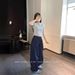 Jimo Original Ader Drawstring Jogger Cargo Casual Pants For Women, Spring/summer Thin Design With Pleated Loose Fit In_ecoleips.com