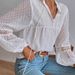 Women's Polka Dot Chiffon Loose Fitting Lace Patchwork Shirt Elegant Fashion For Commuter Spring/Autumn Regular Size_ecoleips.com