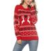 Women's Clothing Cozy Christmas Sweater Women's Knitwear - Cute Animal Print Oversized Pullover (Red/Green/Black) - S-XXL_ecoleips.com