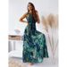 Summer Outfit New Bohemian Style Floral Print Backless Strap Breathable Casual Fashion Dress For Women_ecoleips.com