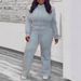 Women's Plus Size Hoodie & Straight Leg Pants Set – Trendy Pullover Sweatshirt With Drawstring & Casual Lounge Pants (0XL-5XL, Grey & More)_ecoleips.com