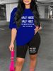 Summer Women's Casual Fashion HILF Letter Printed Loose T-shirt Shorts Two-piece Set Set Summer Sportswear Suitable For Daily Wear-180_ecoleips.com
