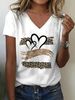 Women's Clothing Short Sleeved T Shirt Summer Cartoon Printing Design Loose Top_ecoleips.com