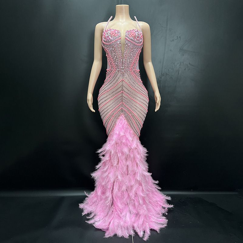 Women's Clothing Bar Party Birthday Host Shining Elegant Evening Dress Performance_ecoleips.com