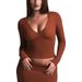 European American Women's U-Neck Long Sleeve T-Shirt Sexy Tight Fit High Elastic Base Layer Top For Autumn Import Export_ecoleips.com