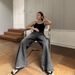 Cross-border Fashion Retro Jeans, New Style, Drapey Straight Loose High-waisted Wide-leg Casual Trousers, Trendy_ecoleips.com