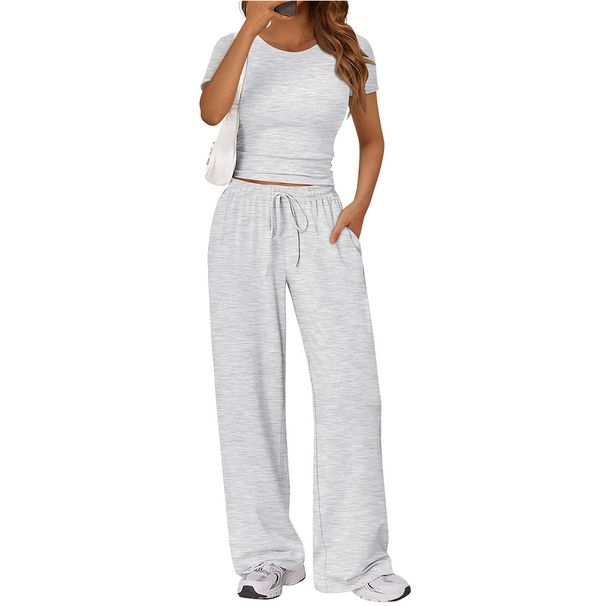 2026 Summer New European American TK Women's Fashion Casual Two-Piece Y2K Set With Round Neck Short Sleeve And_ecoleips.com